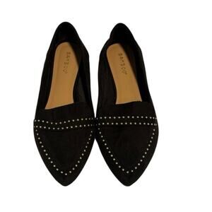 Bamboo Suede Black Flats Women 8